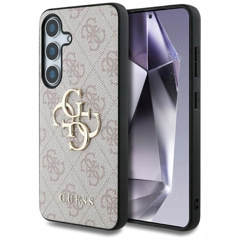 Pouzdro Guess pro Galaxy S25+ Plus, Big 4G Logo Originální Módní Růžové Zadní Kryt