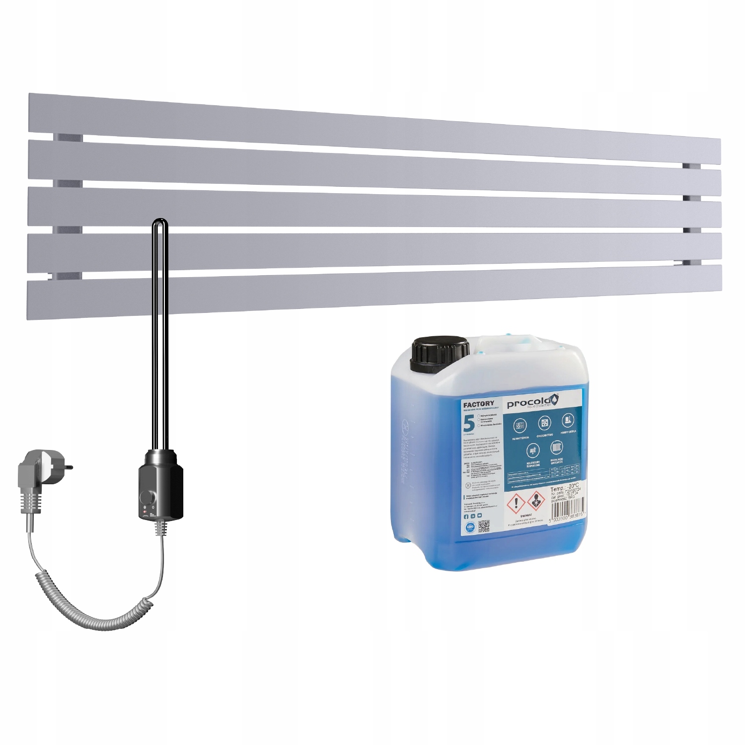 Set Horizontální elektrický ohřívač Bello 38x100 Šedá Struktura