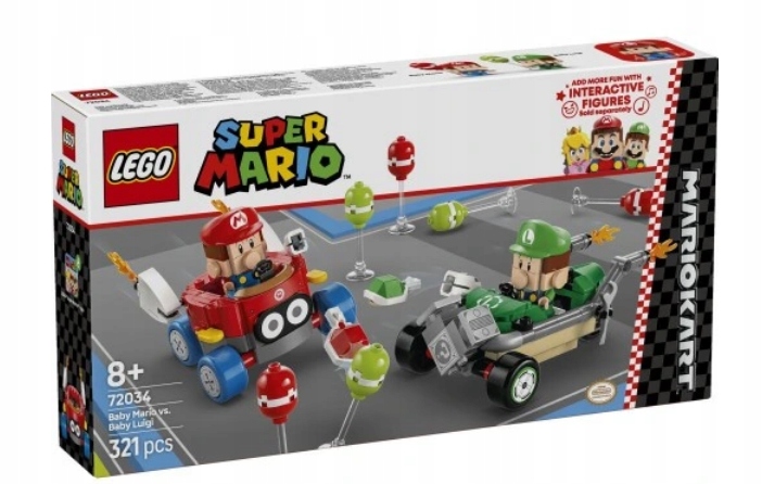 Lego 72034 Mario Mario Karty Baby Mario Versus Baby Luigi