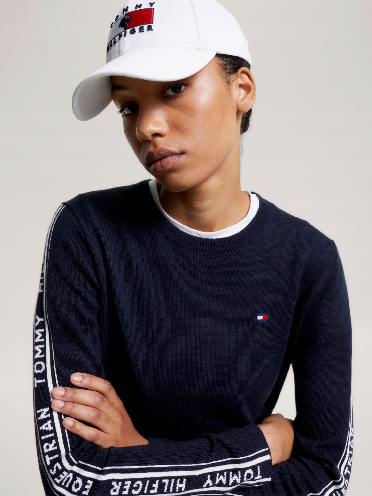 Tommy Hilfiger Equestrian Czapka z daszkiem Montreal Optic White L