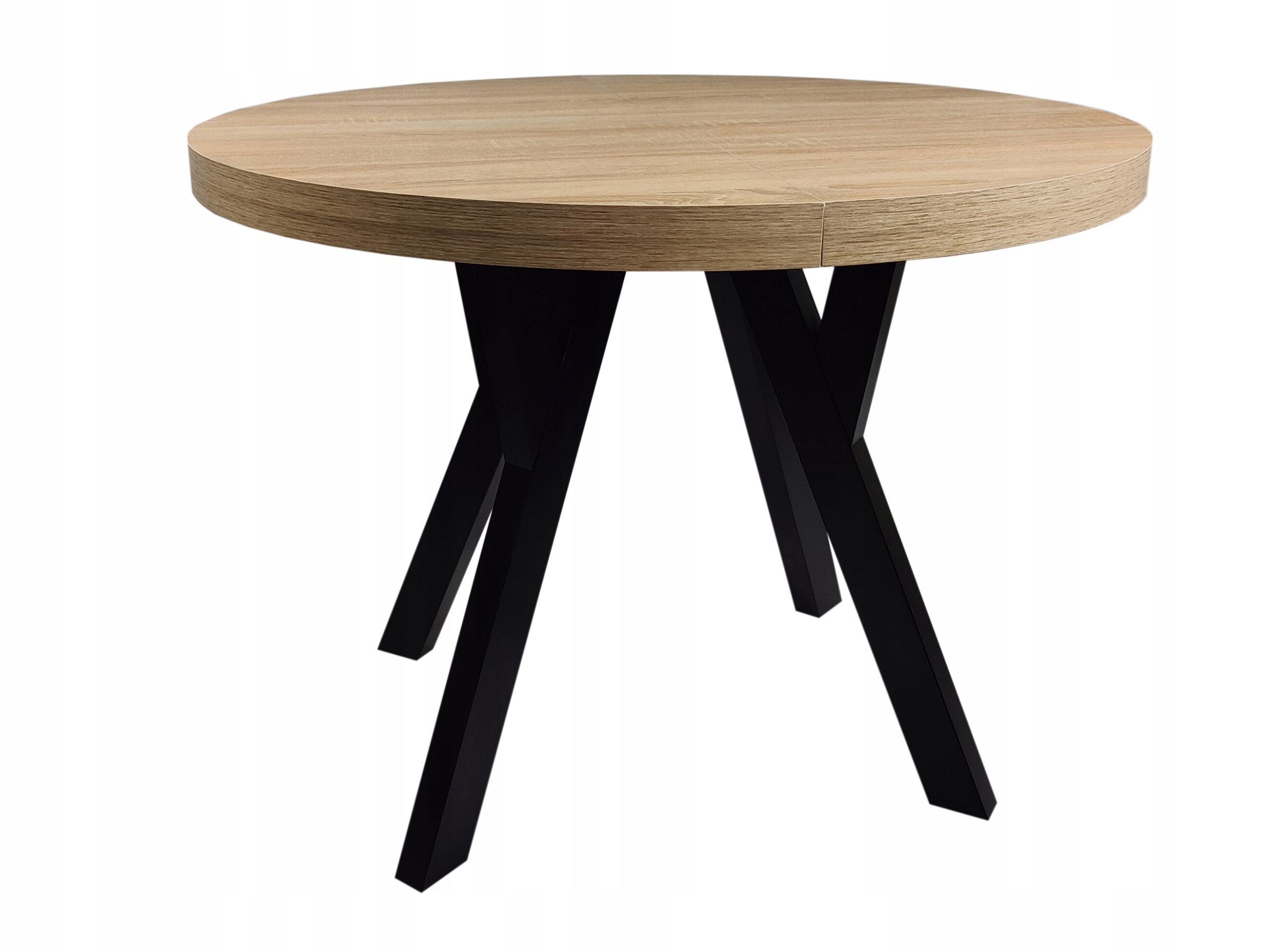 Stół okrągły solidny rozkładany DĄB SONOMA 100/200 Kształt blatu okrągły