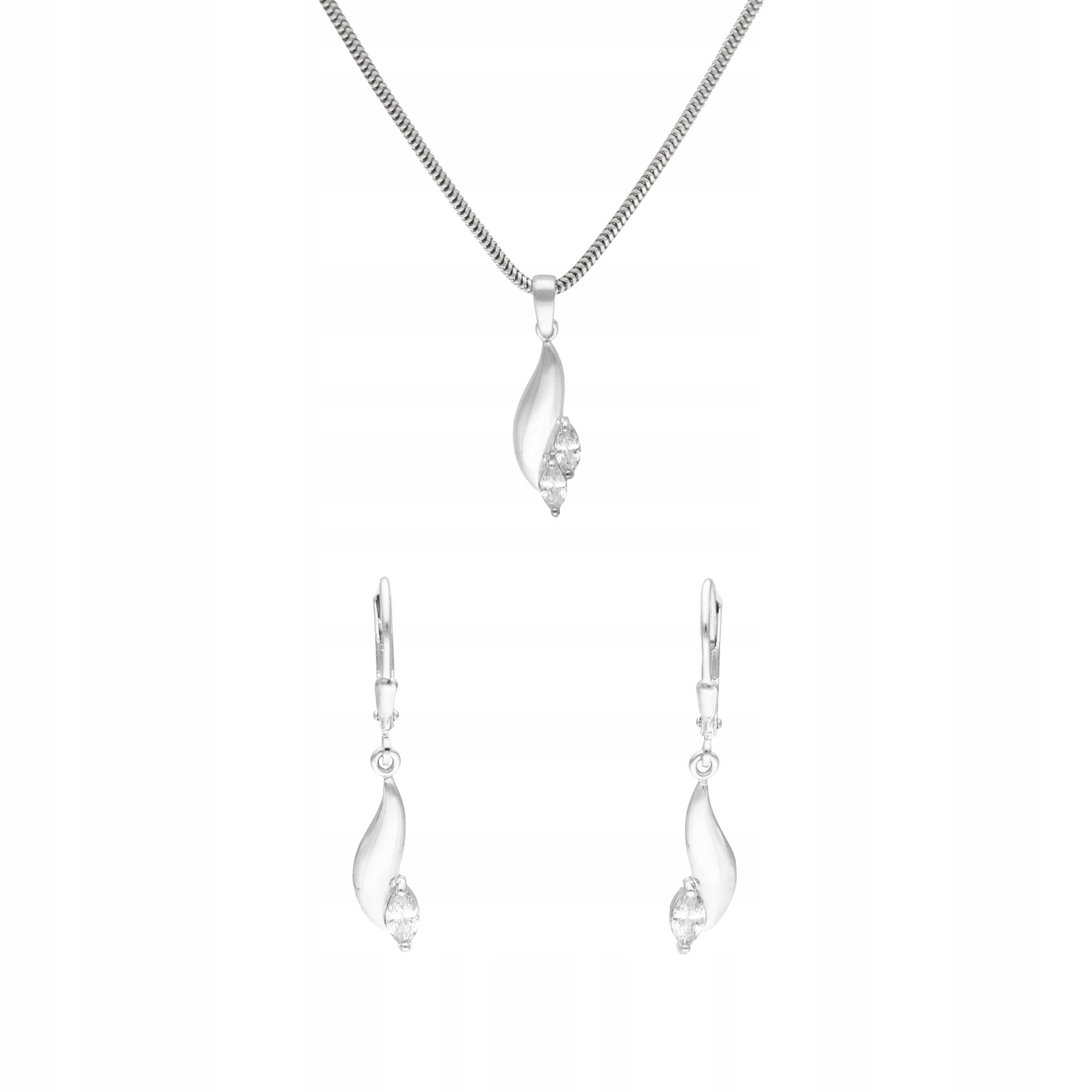 Osazené bílými zirkony, stříbro