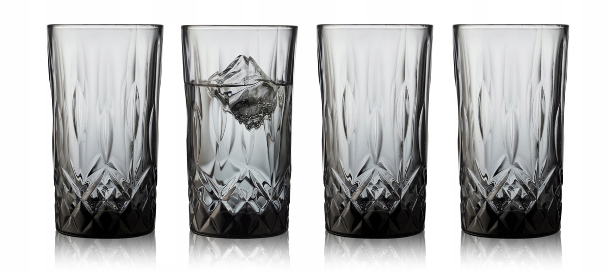 Lyngby Sorrento Vysoké Sklenice Long Drink 380 ml 4 Ks Šedé