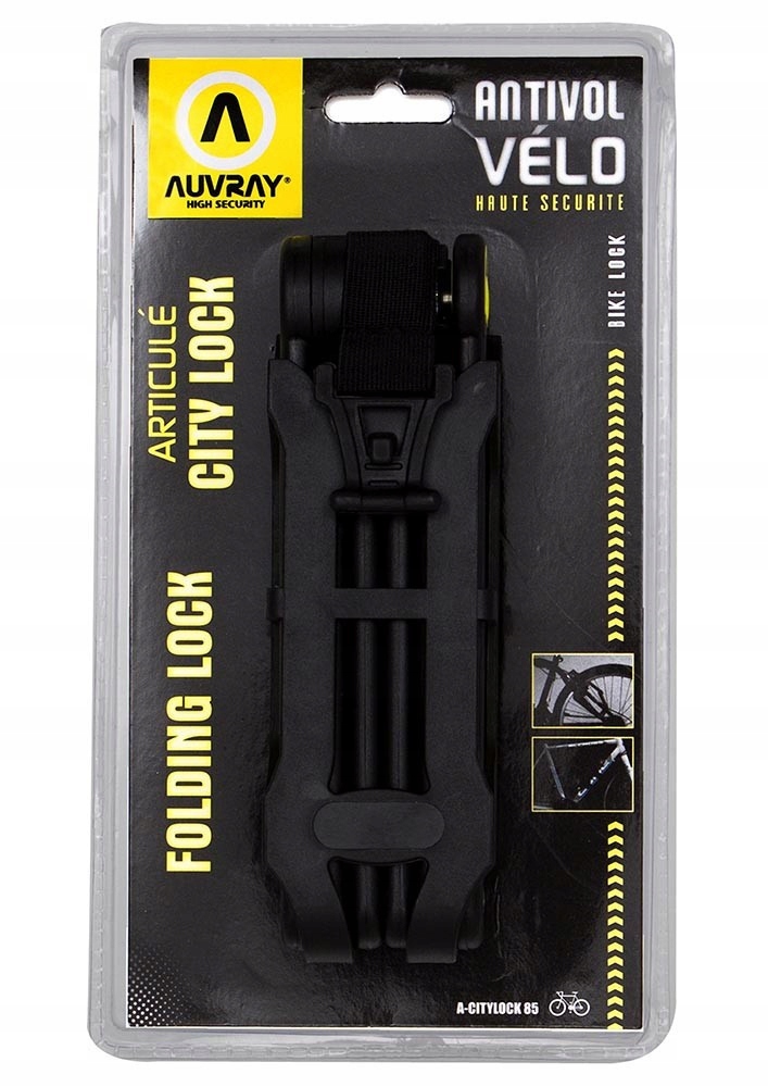 Auvray Skládací Zámek Na Kolo S Držákem Upevnění Na Kolo Pevný 85 CM