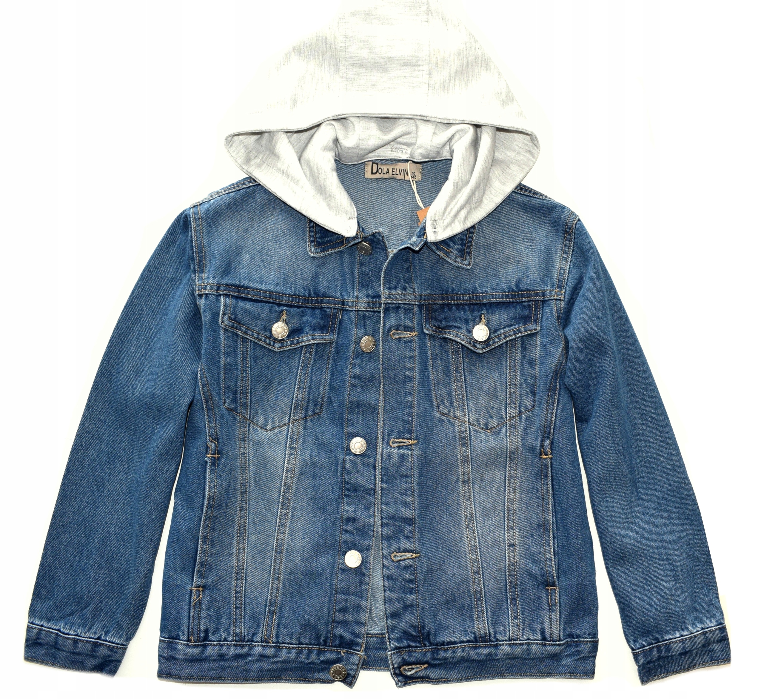 CHŁOPIĘCA KURTKA JEANSOWA, KATANA,DŻINS Z KAPTUREM r.170 cm