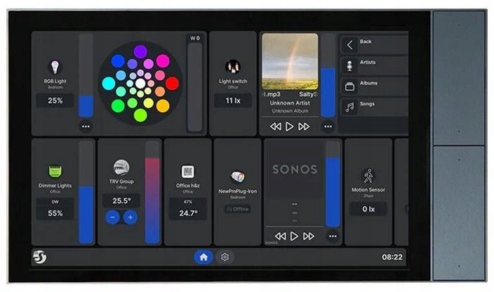 Shelly Wall Display XL Silver Inteligentny Panel Sterowania