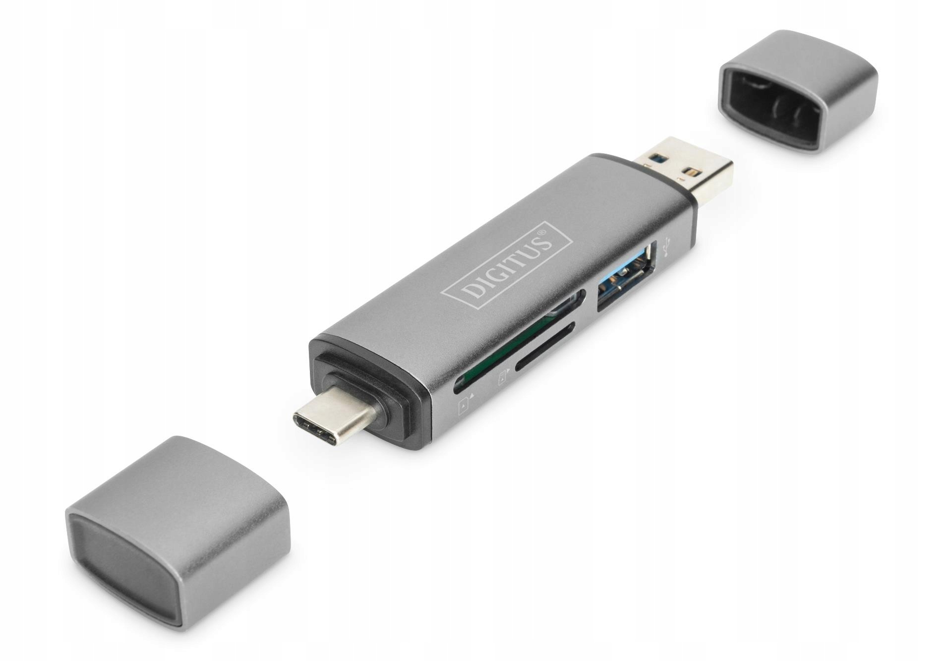 Digitus Czytnik Kart Flash Usb Typ C Do Sd Micro Sd Wydajny Szybki Transfer