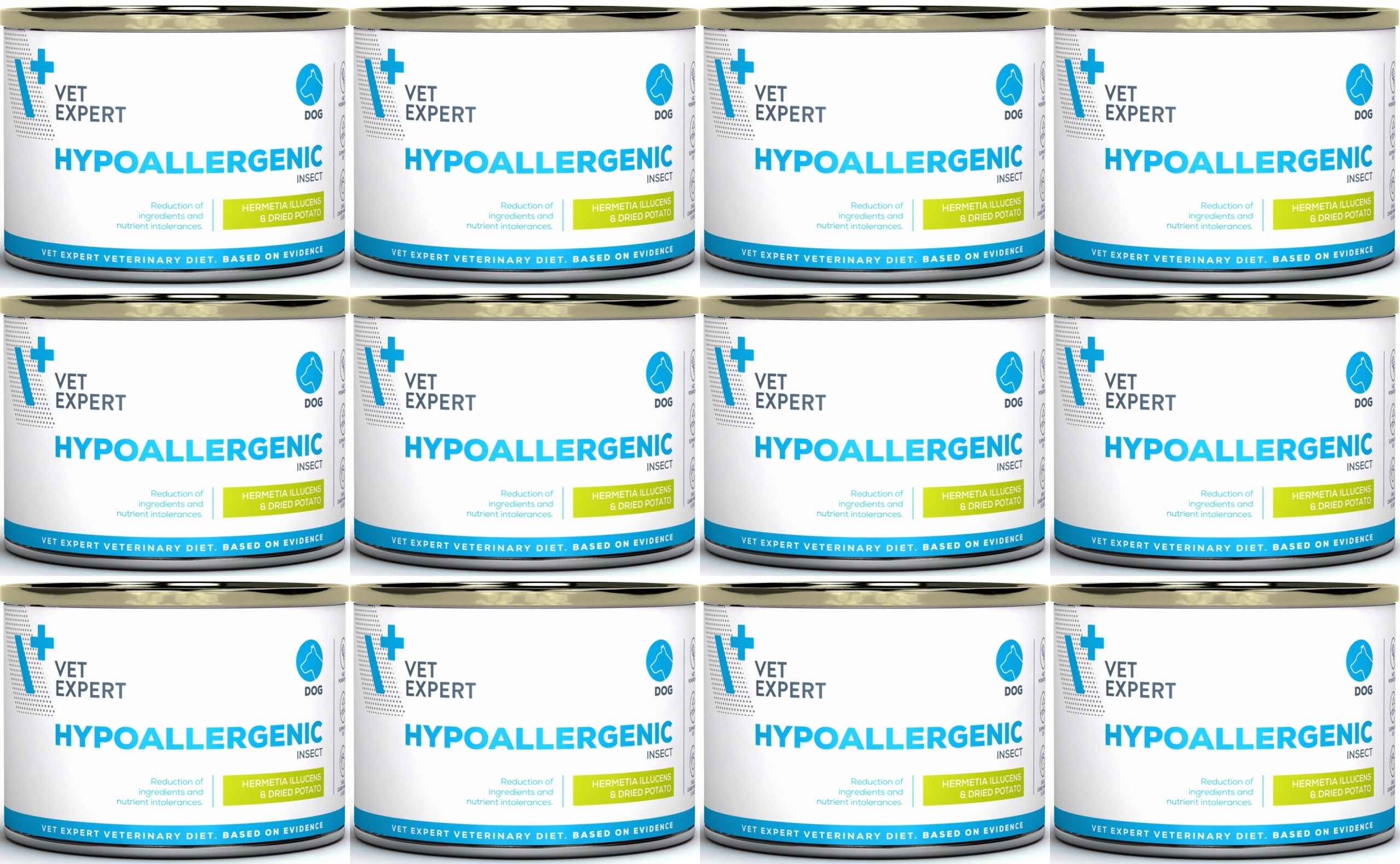 Levně 4T VetExpert Hypoalergenní krmivo pro psy proti hmyzu 12 x 190 g