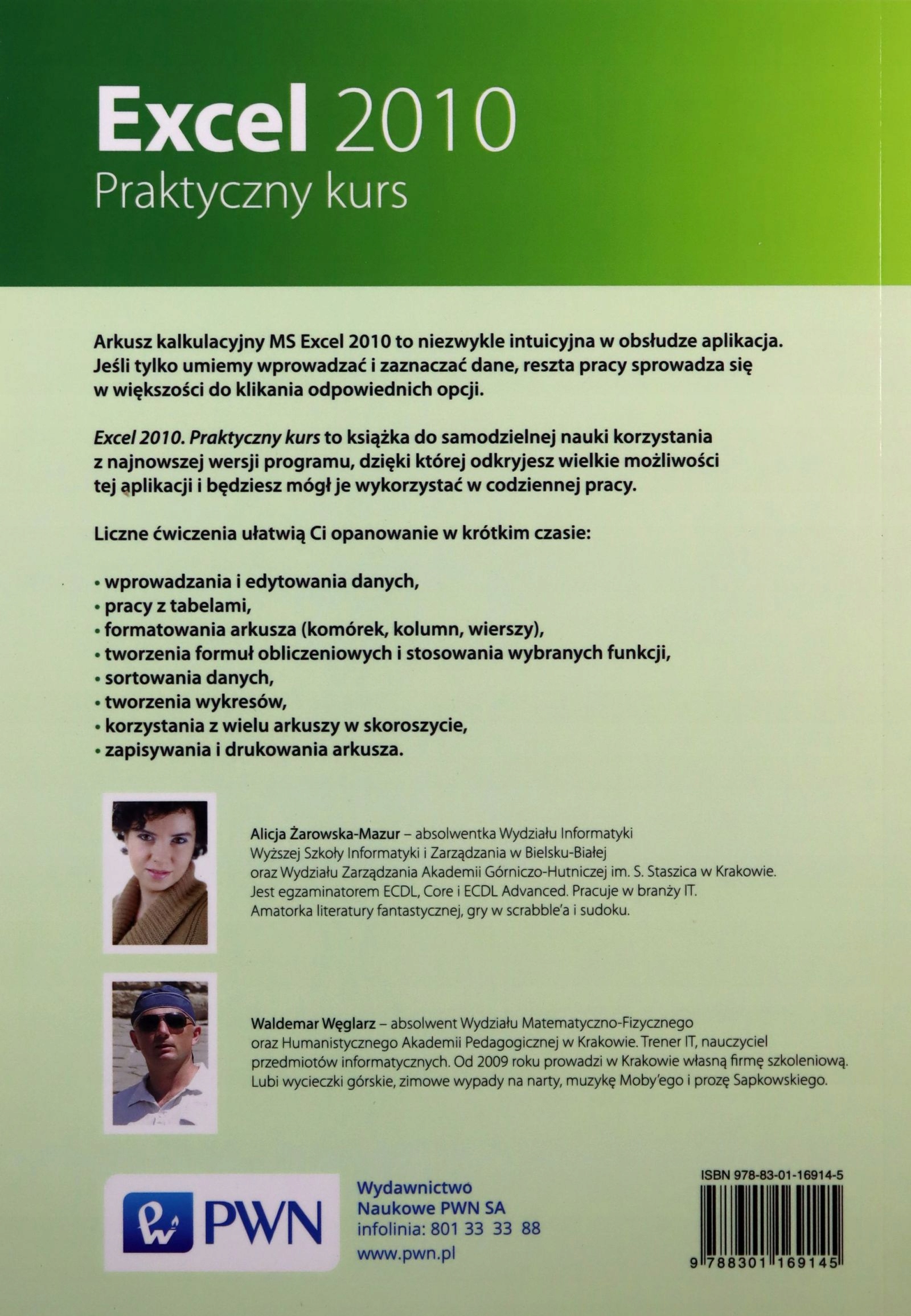 EXCEL 2010 PRAKTYCZNY KURS - Alicja Żarowska, Wald Gatunek Podstawy obsługi komputera