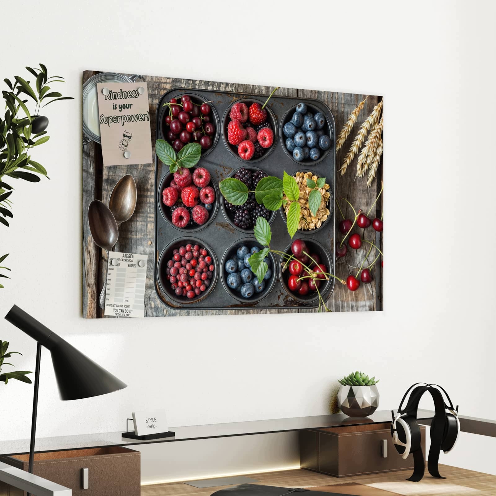 Magnetická tabule Barevné Bobule 60 × 40 cm