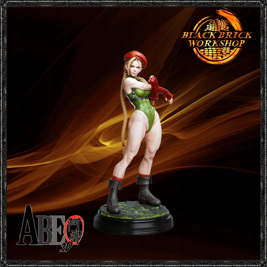 Cammy SSF2 Neupravená Abe 3D 1/9 (200mm) Měřítko (sfw) 3D Tisk