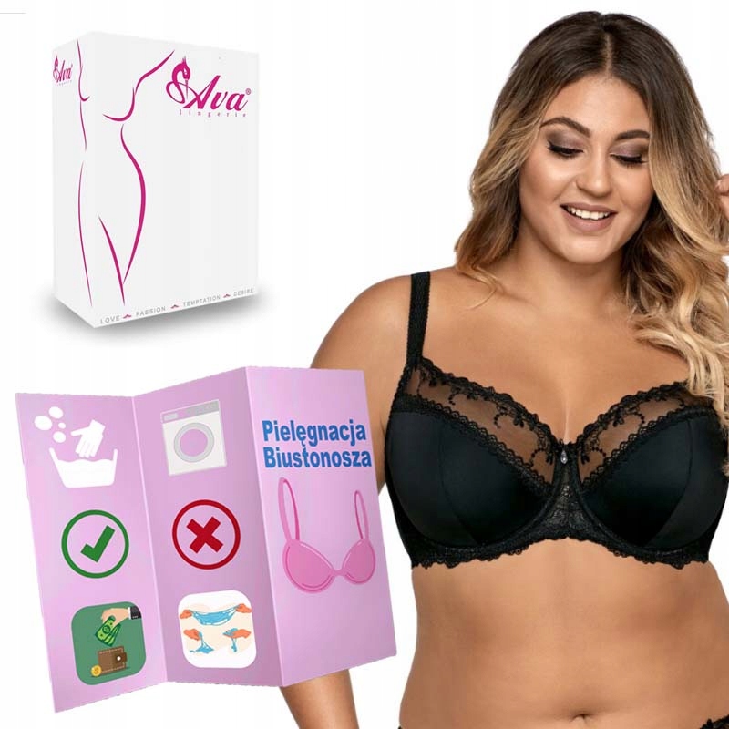 AVA biustonosz AV-1030 SEMI-SOFT czarny 90D