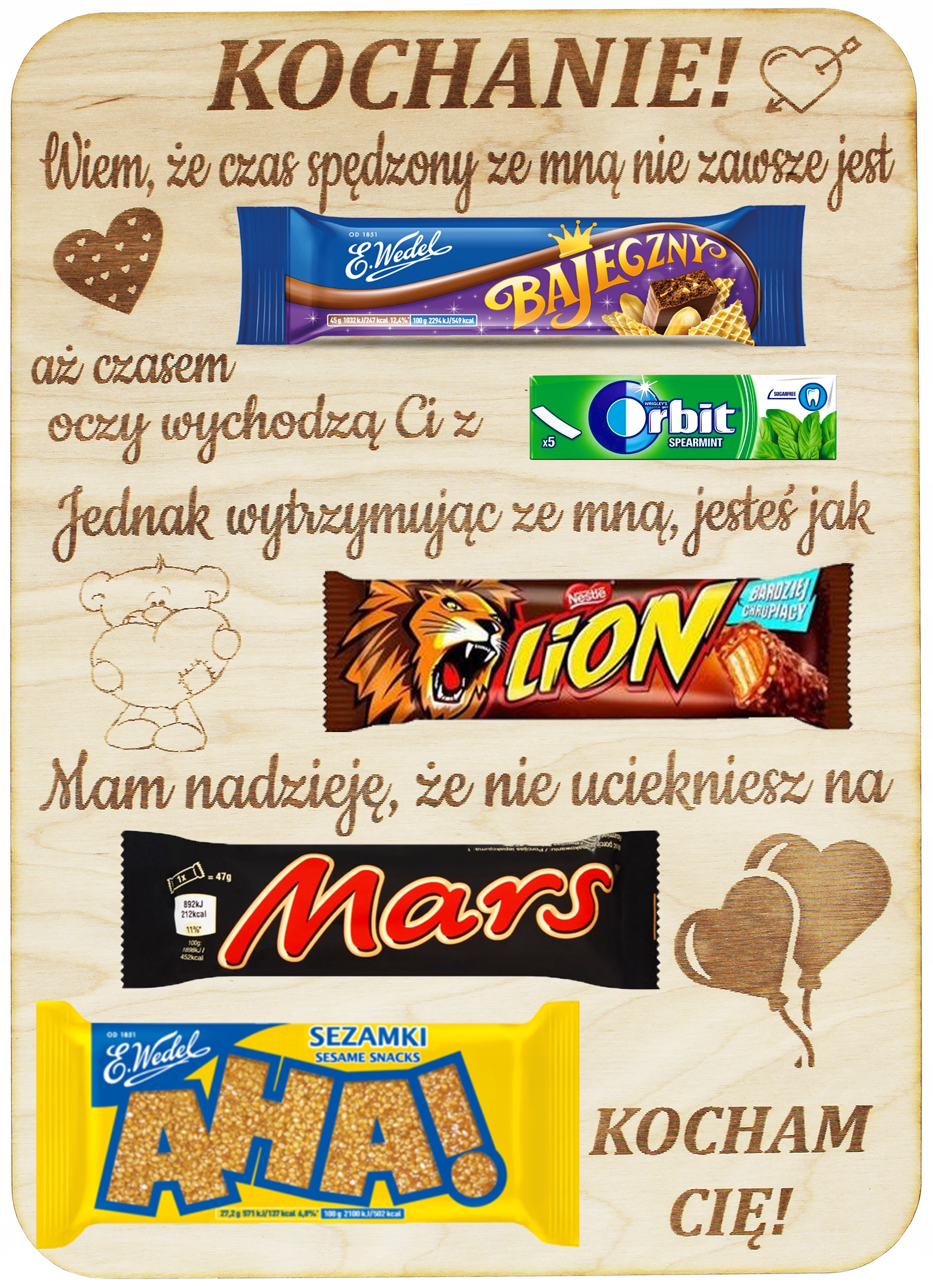 

Tabliczka Na Słodycze Dzień Chłopaka