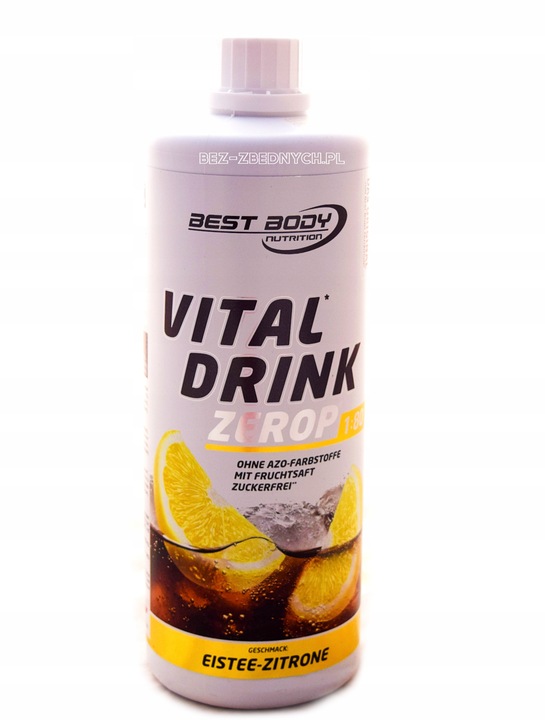 Levně Best Body Nutrition Low Carb Vital Drink 1000ml Bez Cukru Ledový Čaj Citron