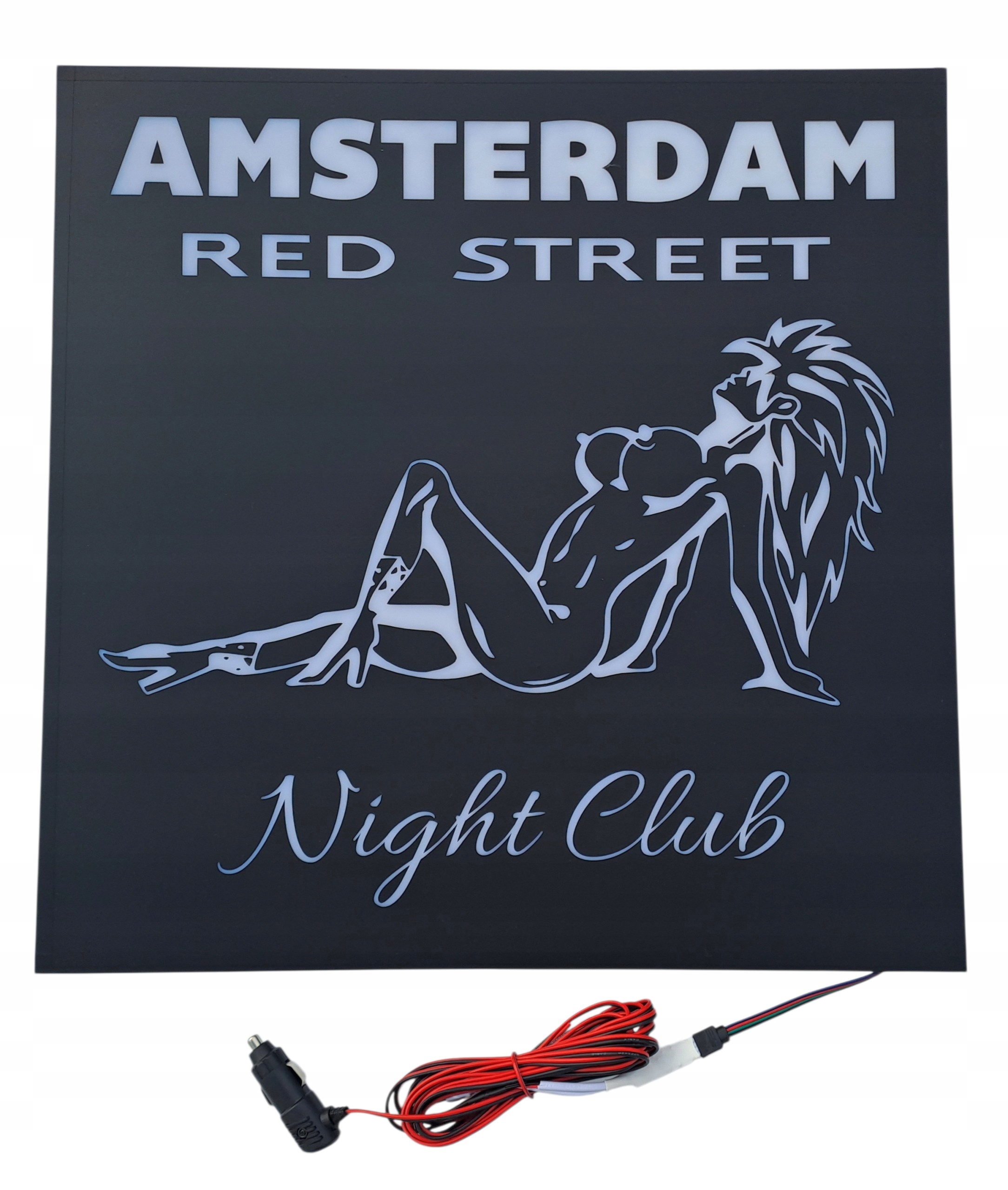 Led tabuľa Amsterdam Red Street nad posteľ s podsvietením kabíny Tir Lkw