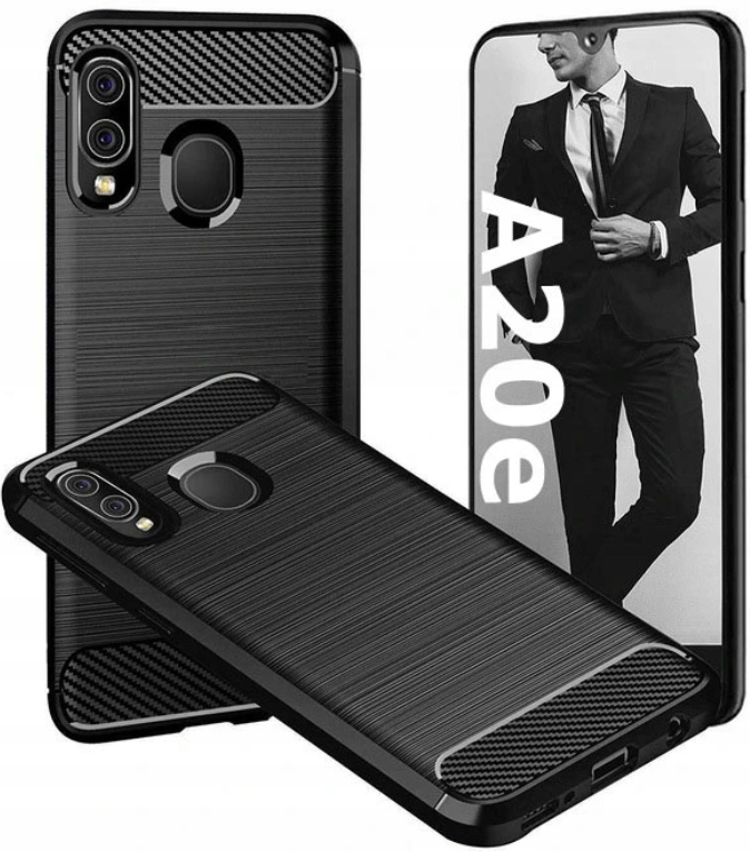 

Etui Pancerne Karbon do Samsung Galaxy A20e+ Szkło