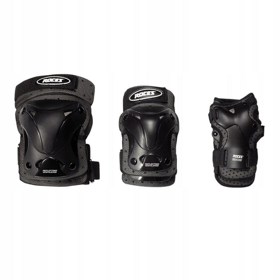 Roces Chrániče Roces Ventilated 3-Pack Black, M