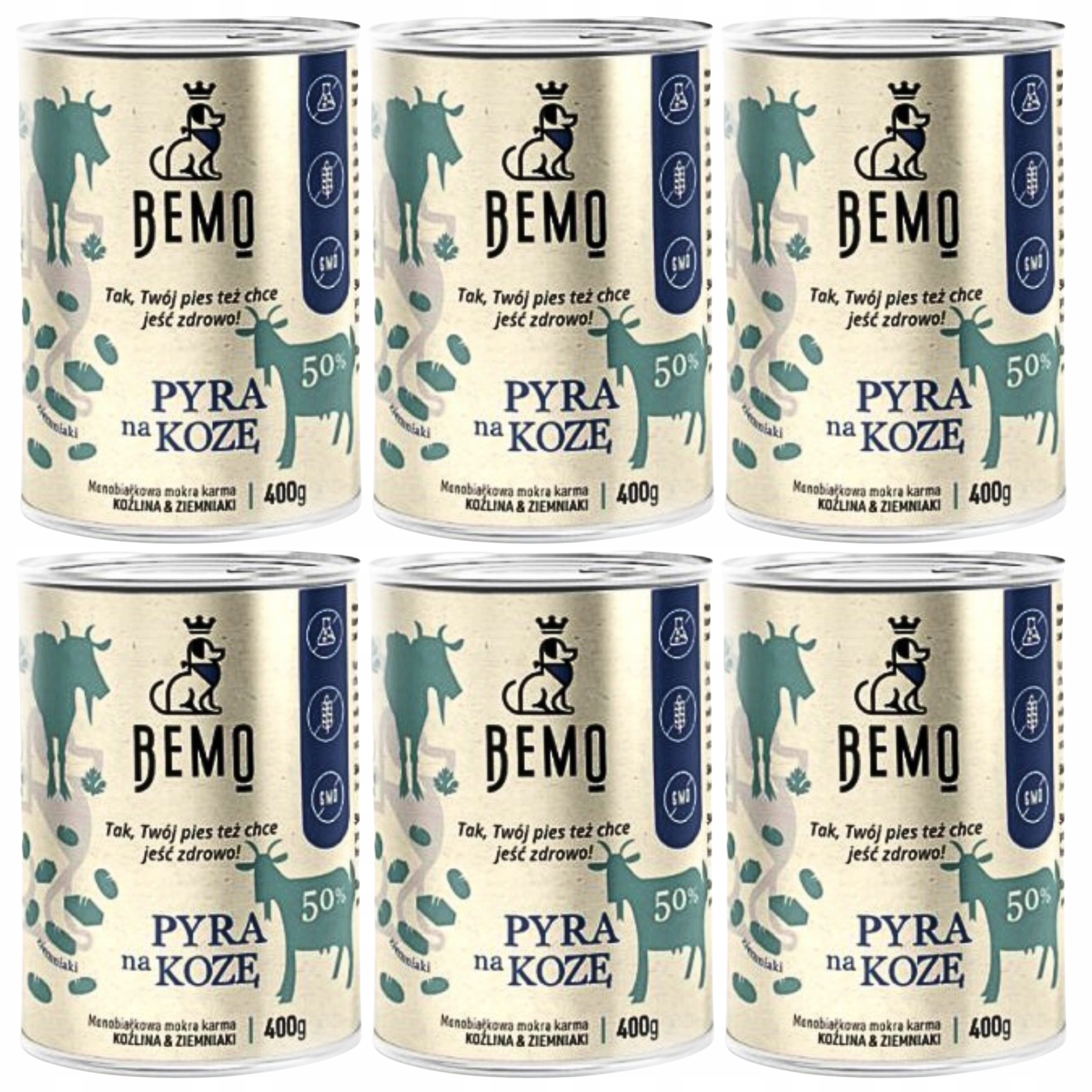 Levně Bemo krmivo pro psy Pyra Na Kozu Kozlíka 6 x 400 g, monoproteinové