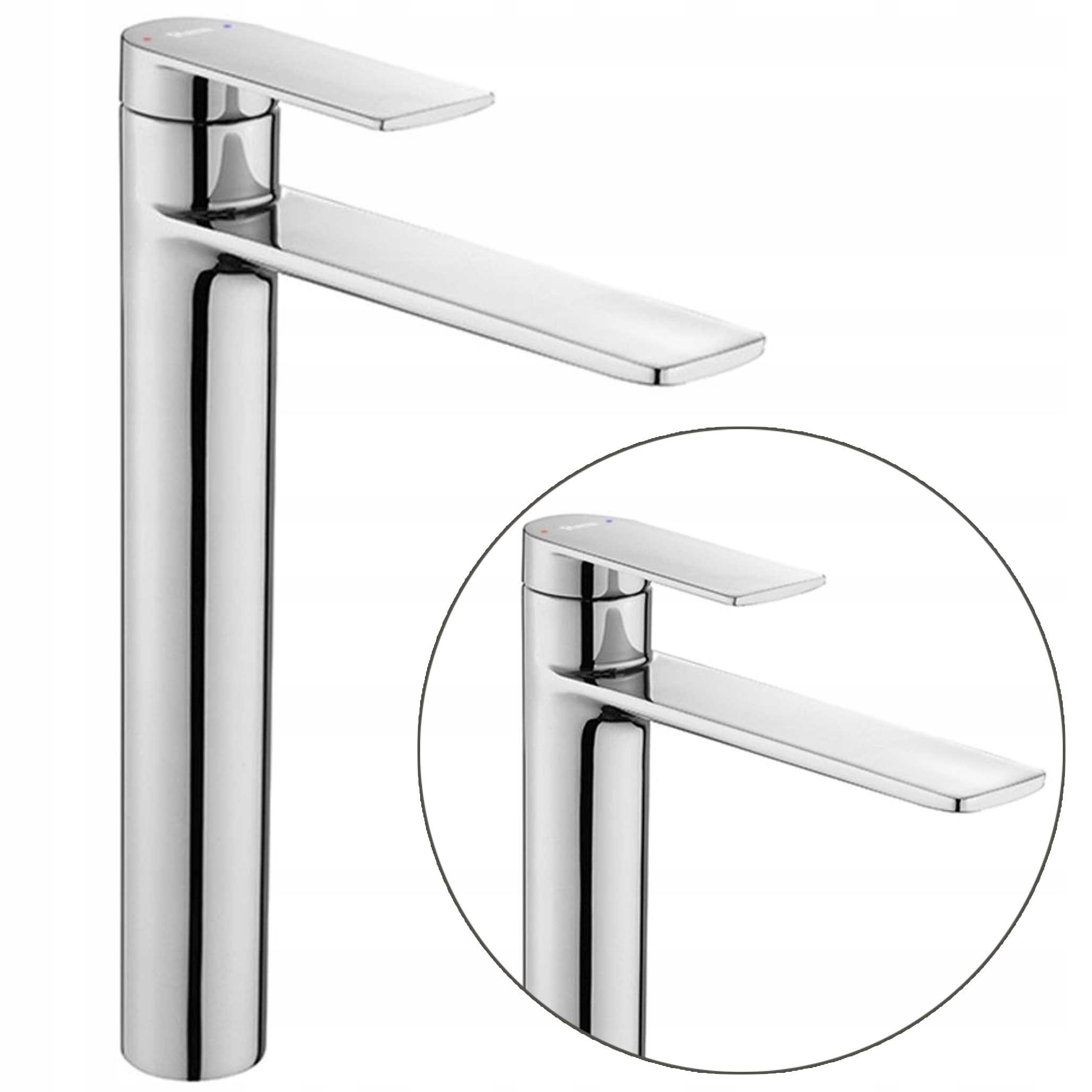 Umývadlová batéria Strieborná Chrómová Vysoká Do Umývadla Rea Storm Lesk