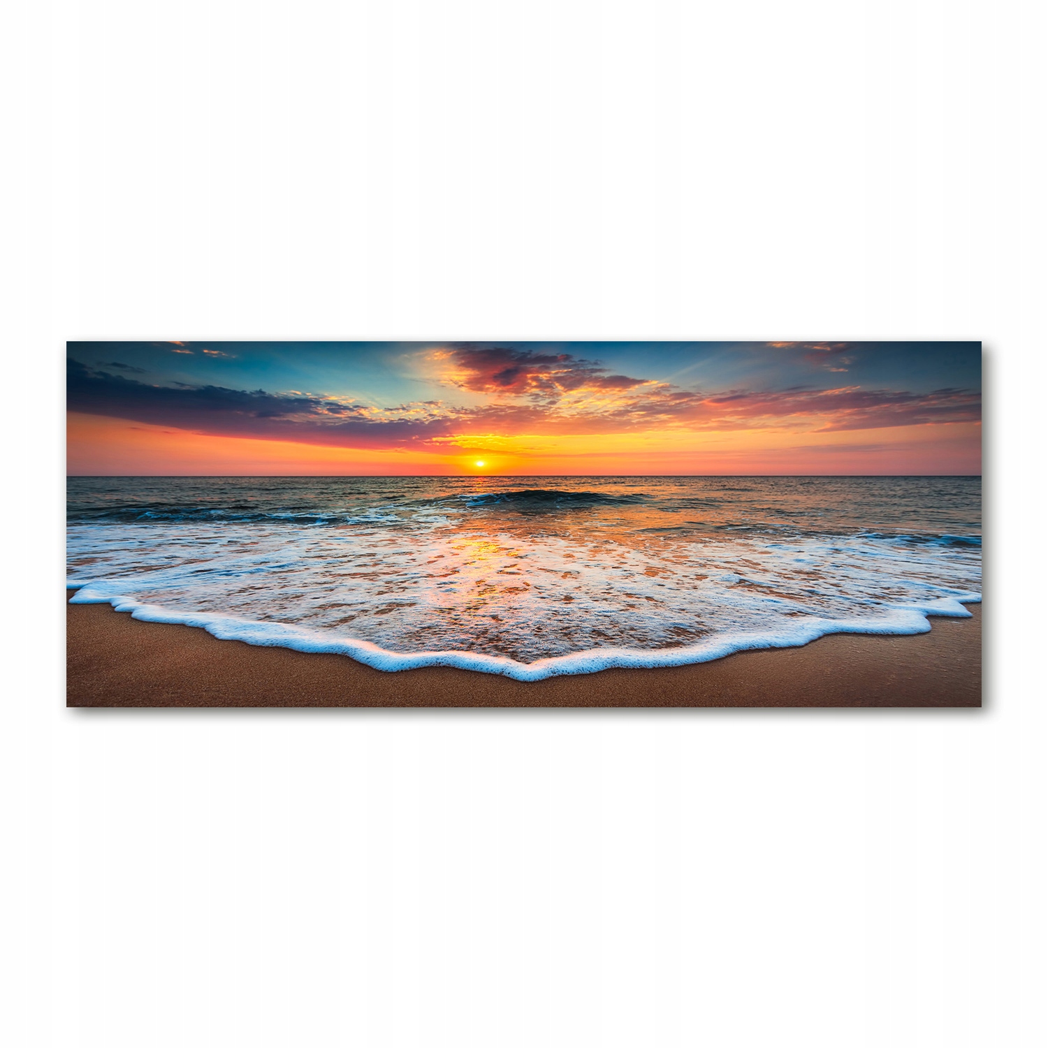 

Foto obraz szkło akryl Zachód nad morzem 125x50 cm