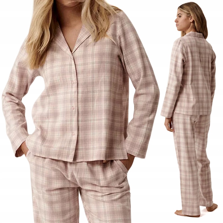 Dámské rozepínací pyžamo 100% Bavlna Dámský komplet Atlantic NLP-505 XXL