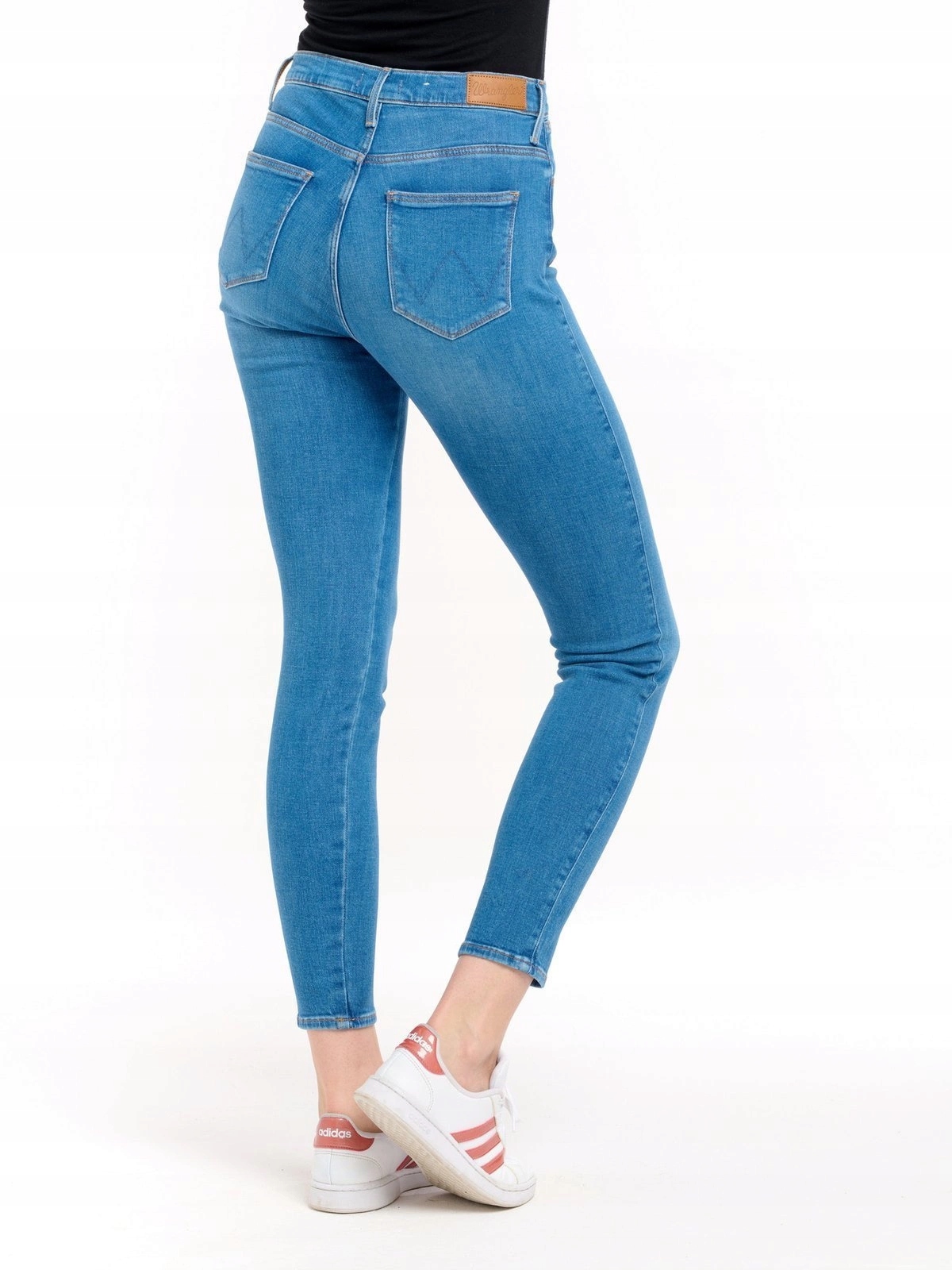 Dámské úzké nohavice džíny Wrangler Skinny High Pool Blue W27HJN68M 28/32