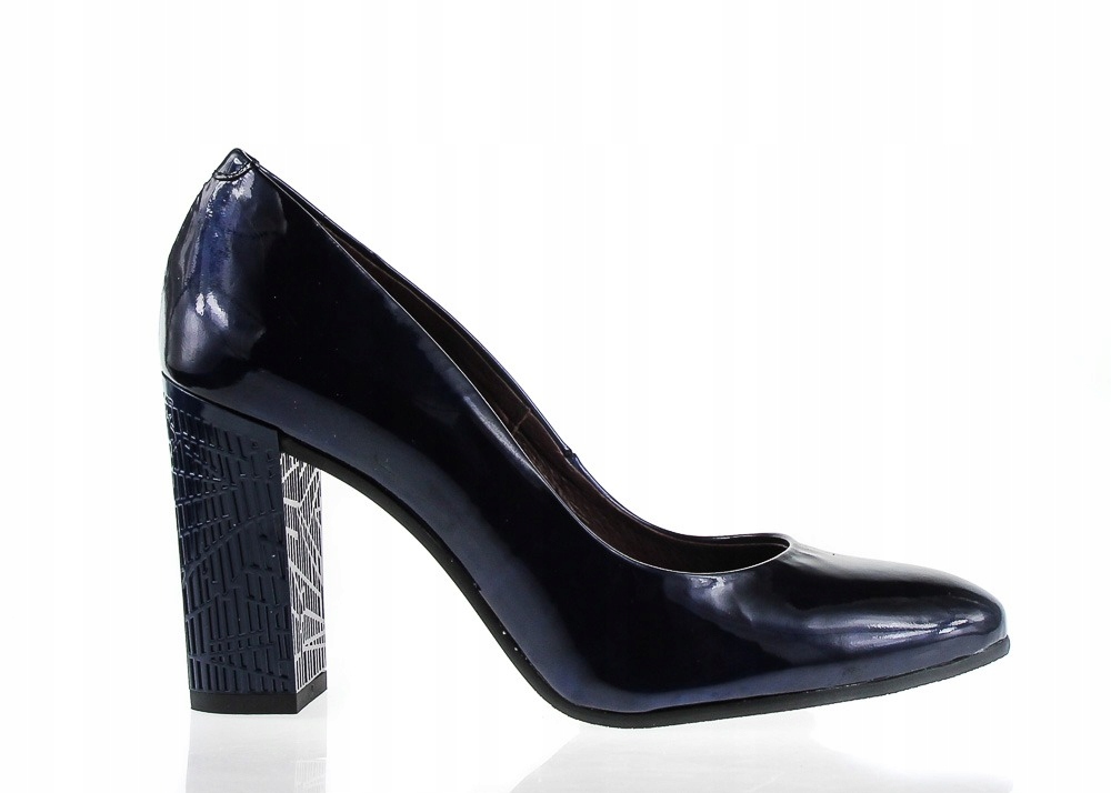 Tmavě Modré Kožené Polobotky Polské Klasické 36