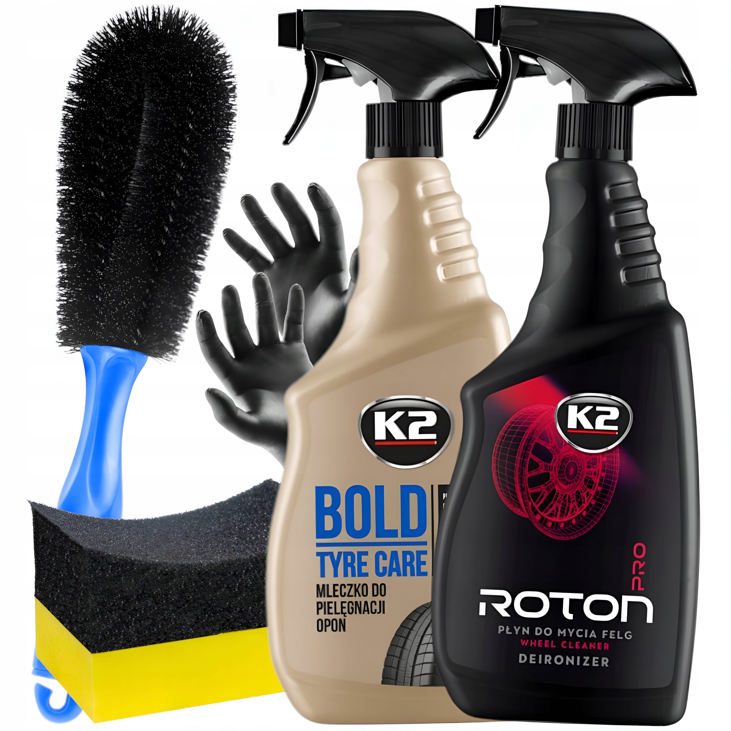 K2 Roton Pro Bold Do Pielęgnacji Czyszczenia Kół Felg Aplikator Szczotka