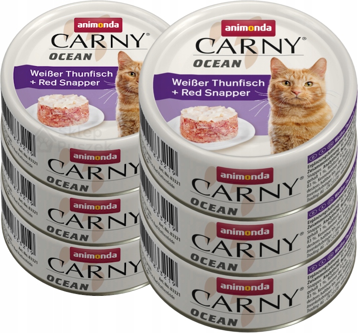 Animonda Kočka Carny Ocean Tuňák a Lucián červený Set 12x80g