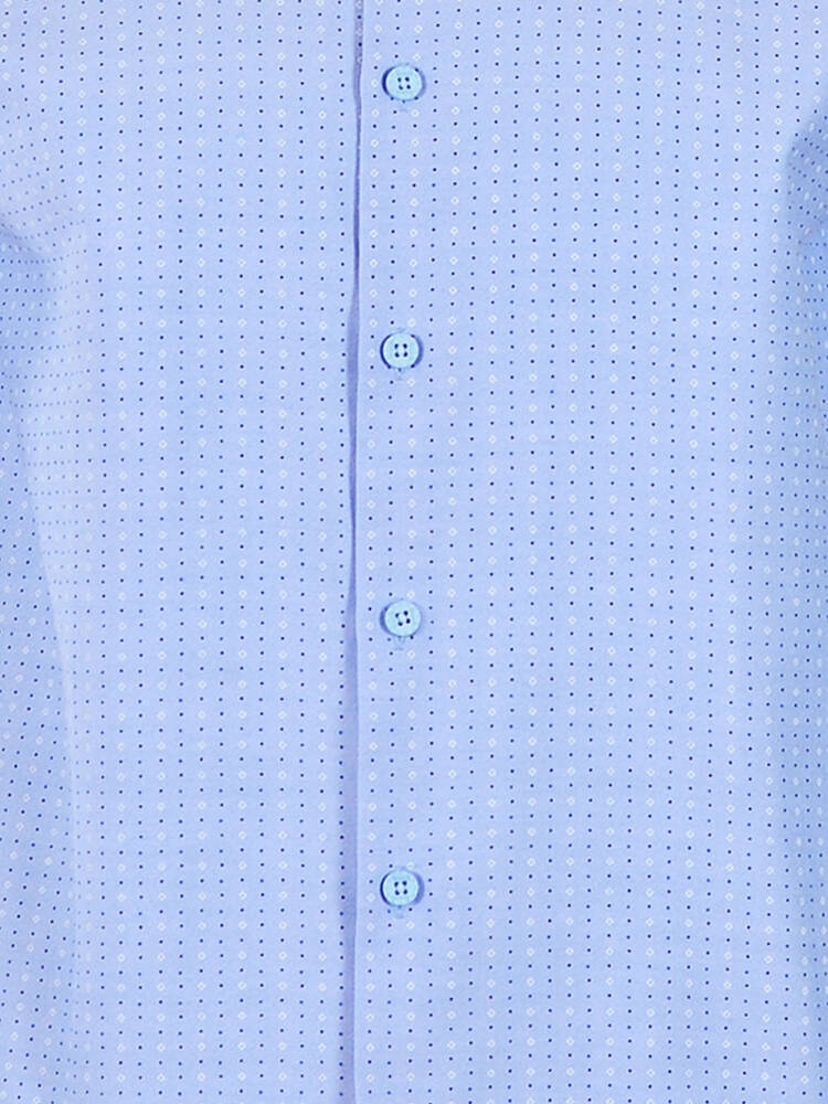 45/46 KOSZULA WZORY BŁĘKITNA DŁUGI RĘKAW Rozmiar kołnierzyka 45