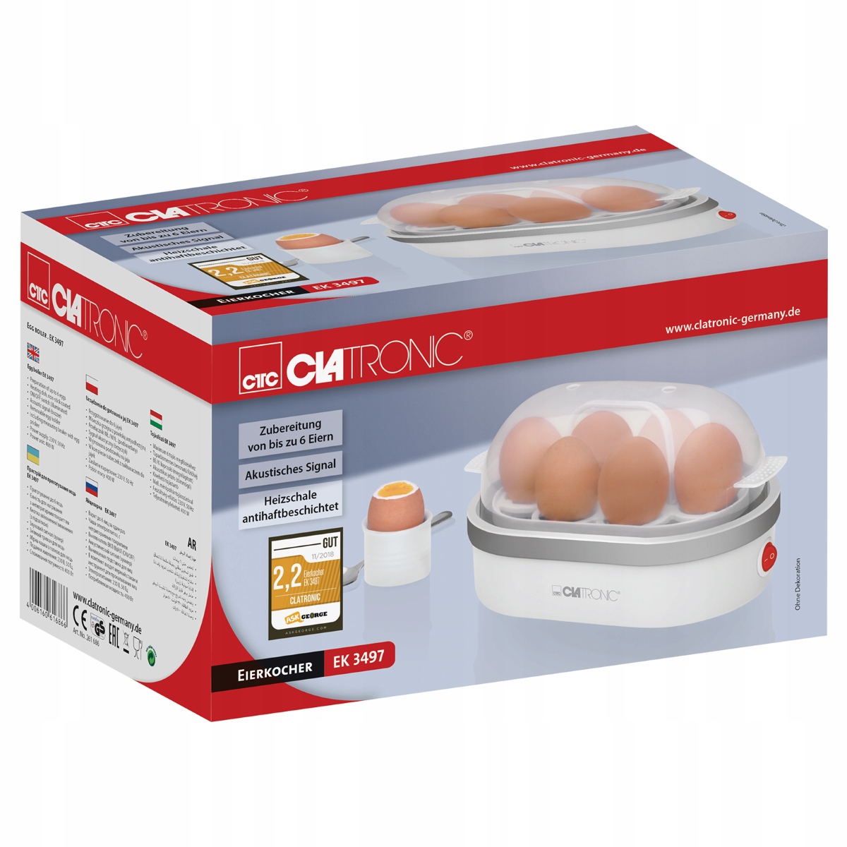 Clatronic Ek 3497 vařič vajec 6vajec