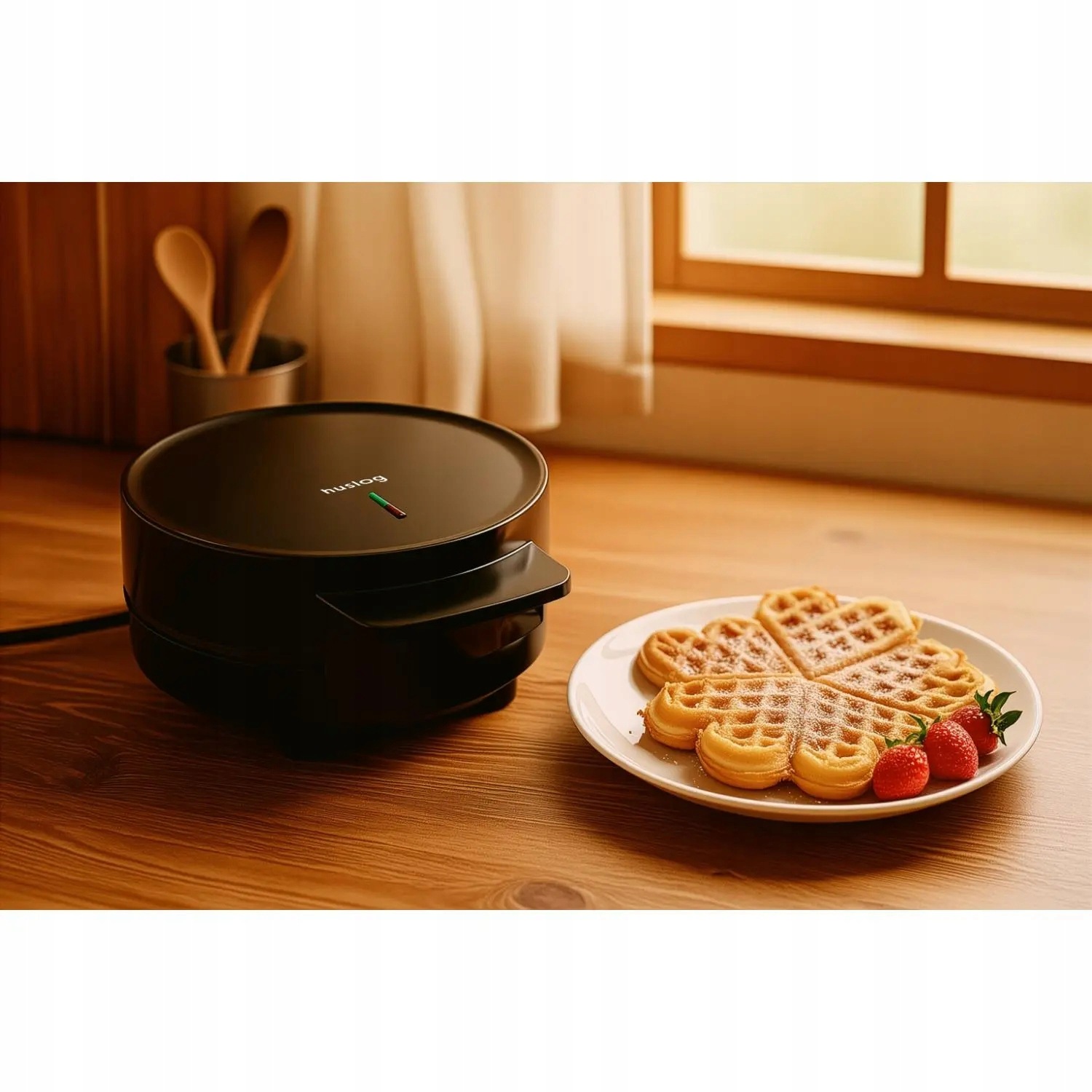 Huslog gofrownica okrągła 1200W Huslog