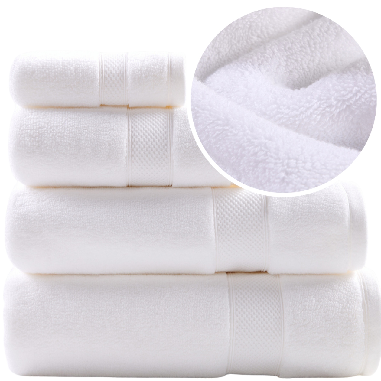 Ręcznik Do Rąk Twarzy Kapielowy Bawełniany 100% Bawełna 100x150 Leo Biały