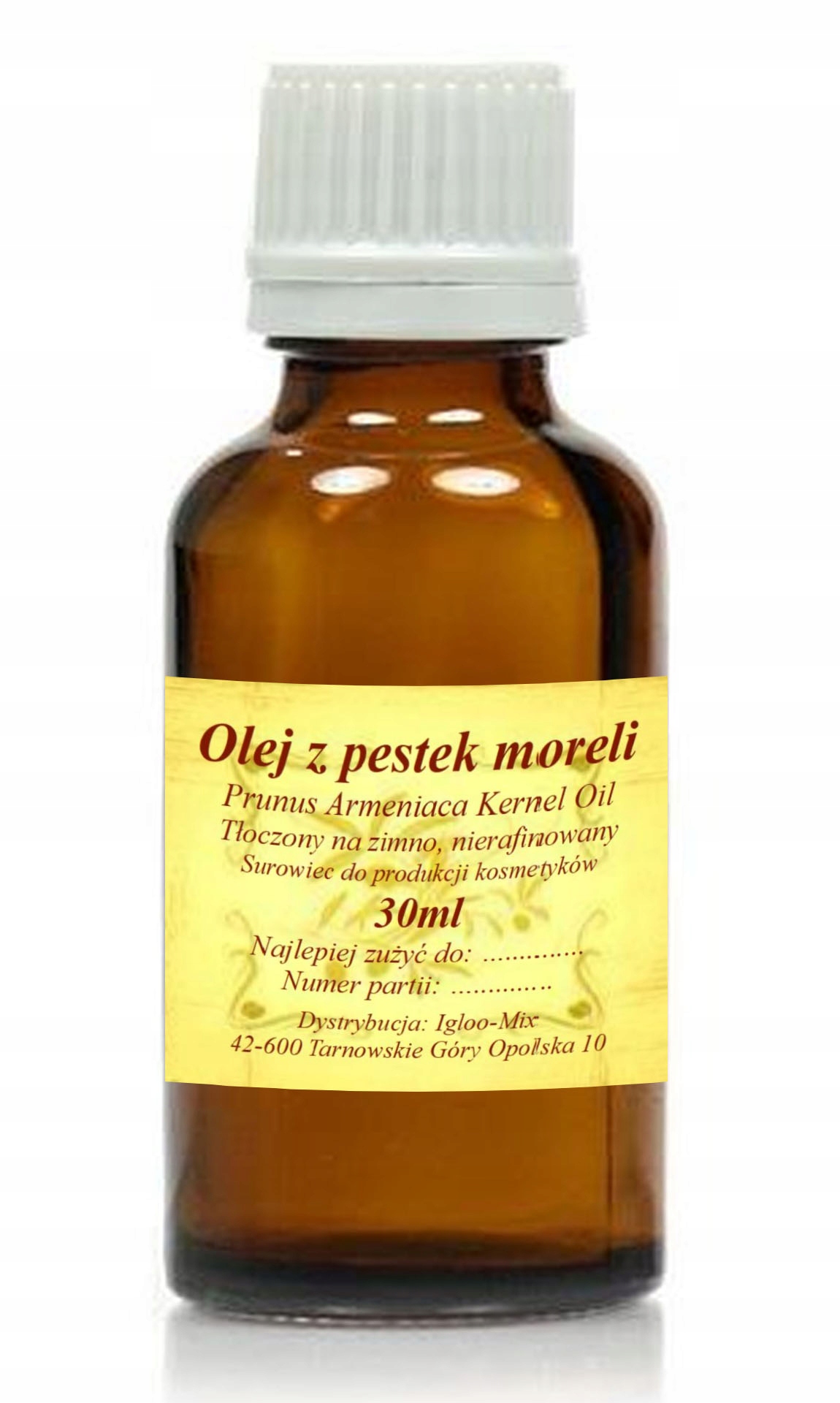 

Olej z Pestek Moreli 30ml morelowy zimnotłoczony