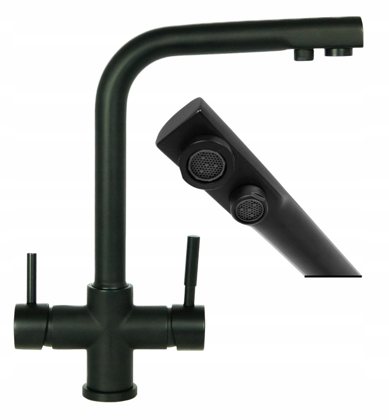 

Bateria kuchenna czterodrożna czarna osmoza filtr