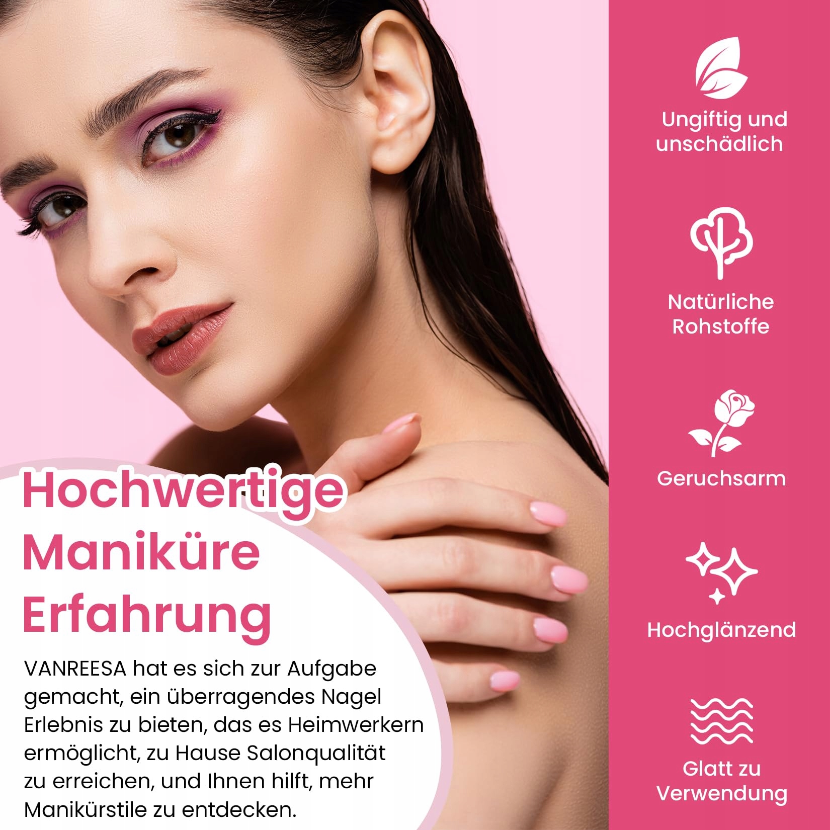 VANREESA Zestaw Lakierów Żelowych Lampa UV 36W 24 Kolory Manicure — miniatura 4