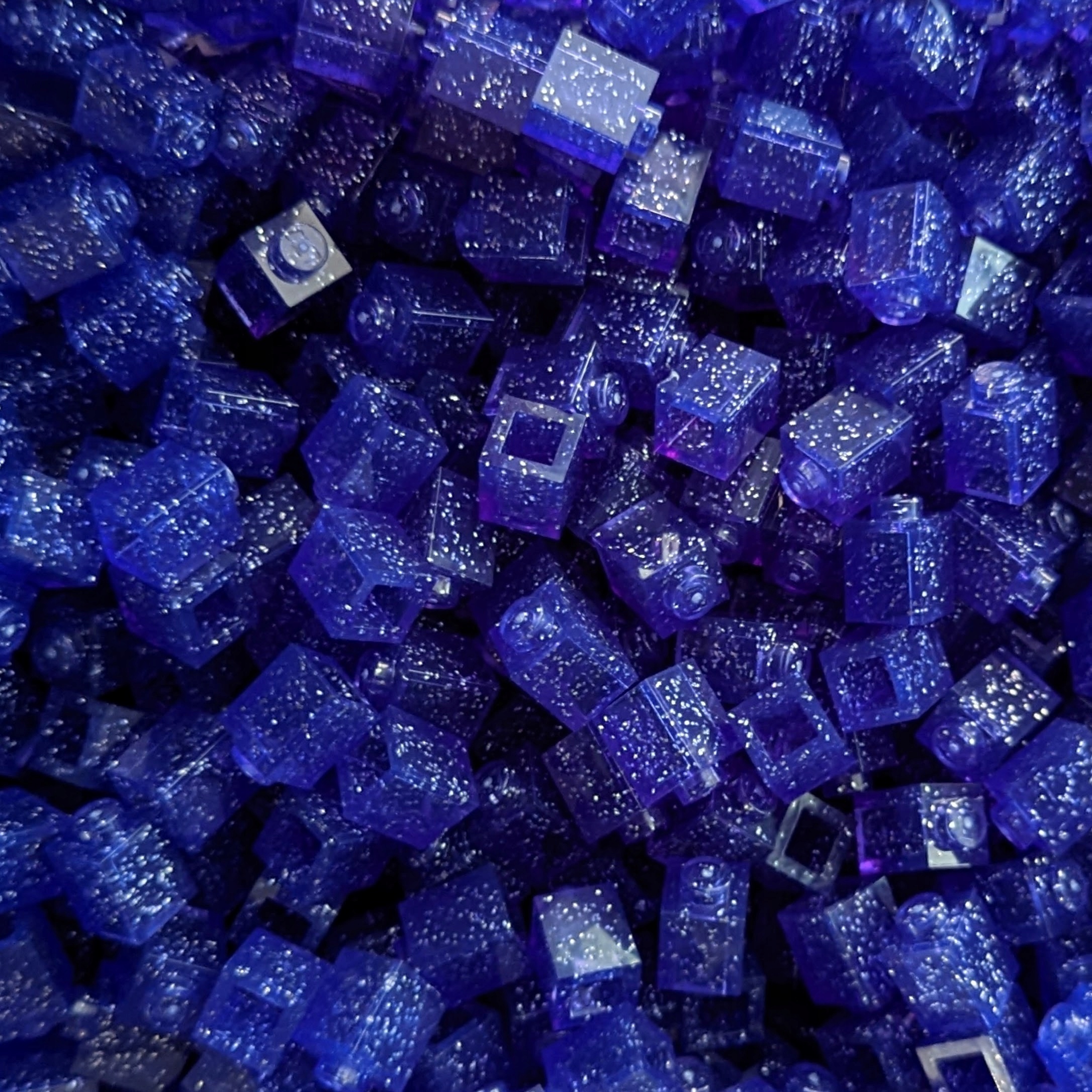 

Pakiet Lego 3005 Klocek 1x1 GlitterTrPurple 20sztN