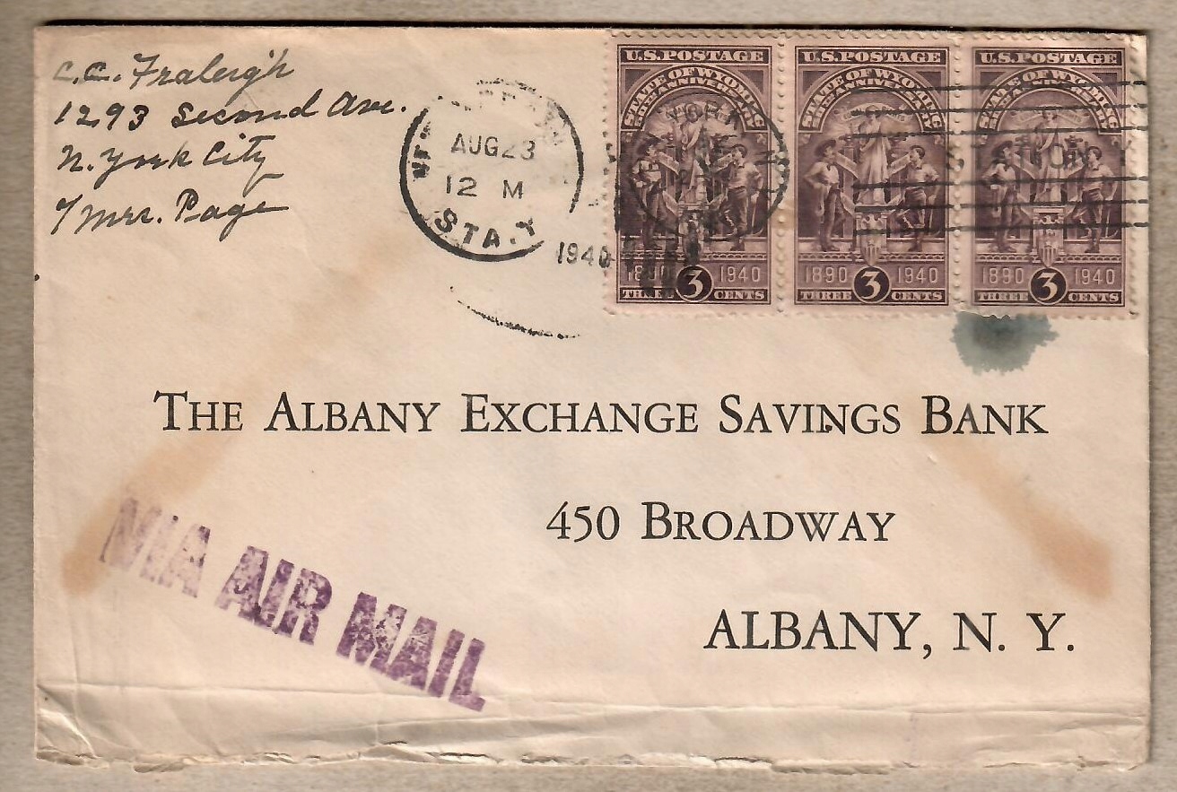 USA, 1940 r. koperta