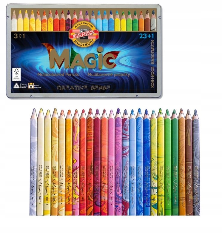 KREDKI WIELOKOLOROWE MAGIC 51514 KOH-I-NOOR 23+1