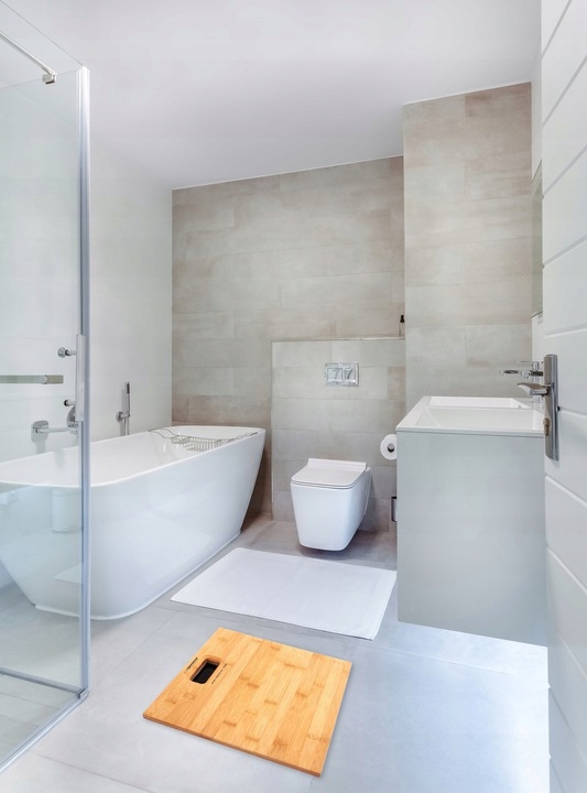 ELEKTRONICZNA WAGA CYFROWA ŁAZIENKOWA 180KG BAMBUS Model B2