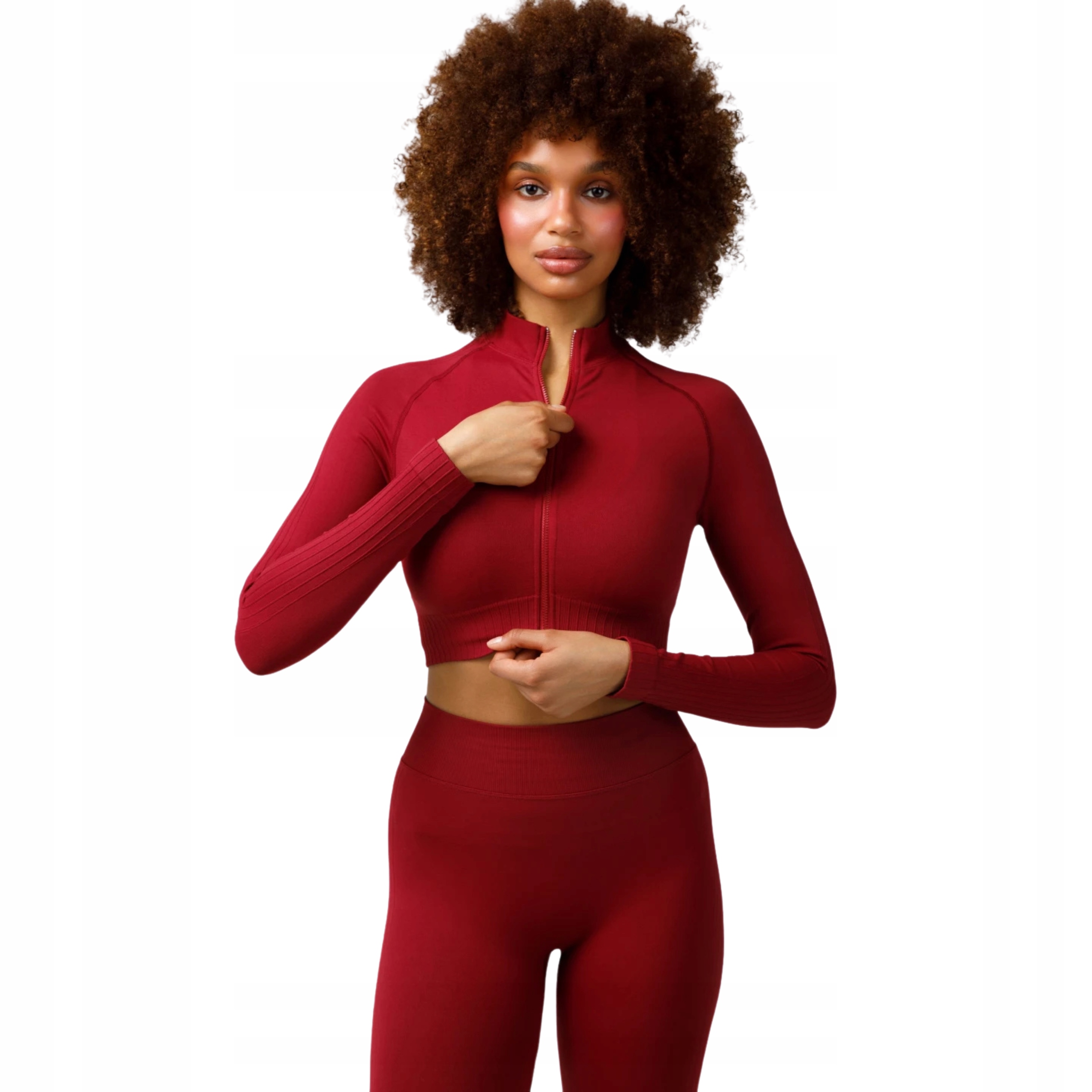 Bluza Longsleeve Biustonosz Stanik Sportowy Carpatree Damski Top Red S