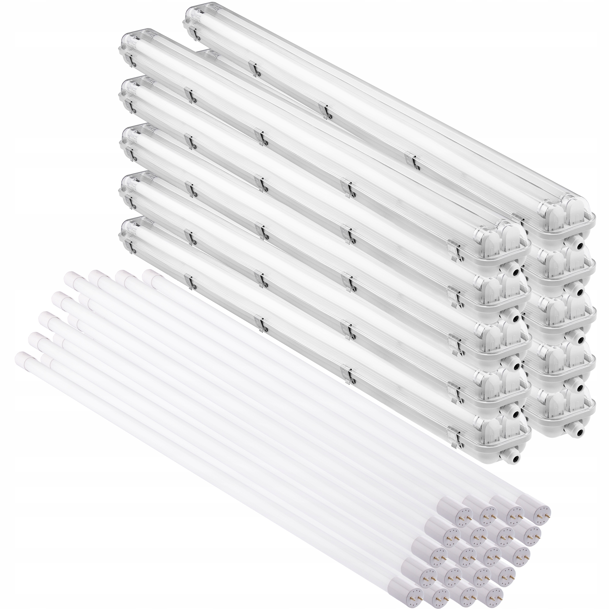 

10x Oprawa hermetyczna 120cm 20x Świetlówka Led