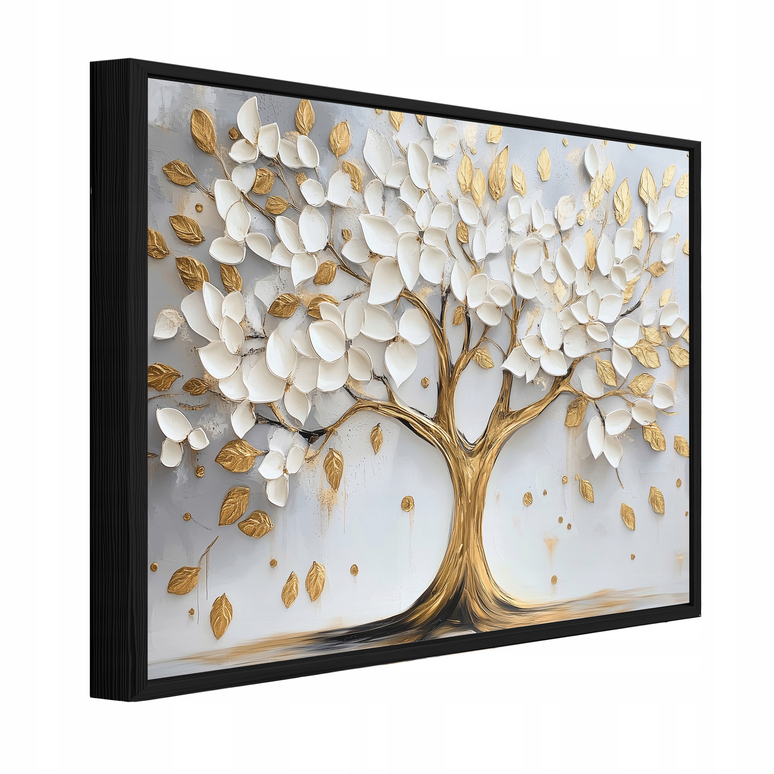 Obraz V Černém Rámu Na Plátně Strom 3D Abstrakce Obývací Pokoj Ložnice 60x40