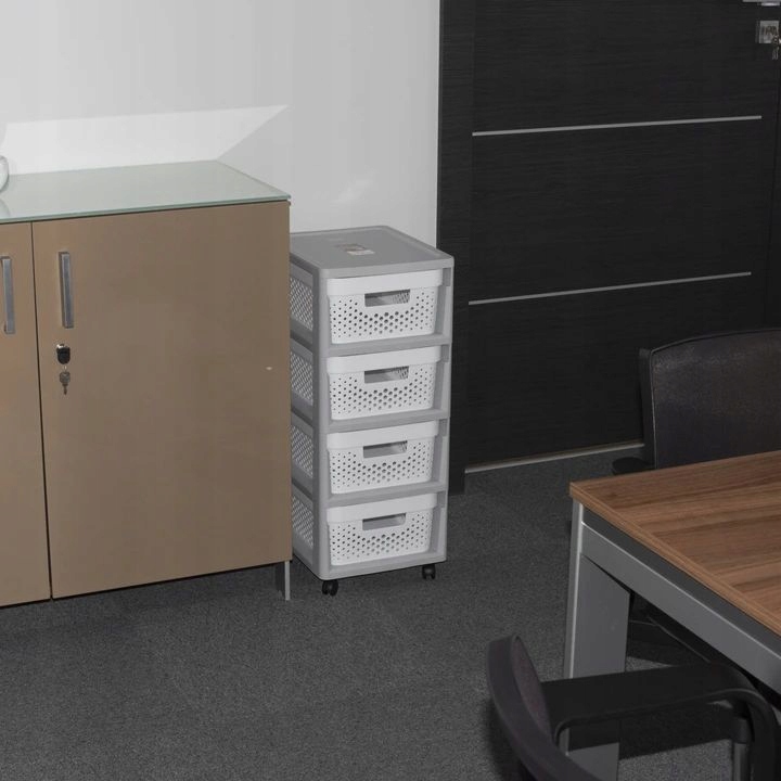REGAŁ KOMODA SZAFKA PÓŁKA KOSZE 4X11L KÓŁKA KETER Materiał inny