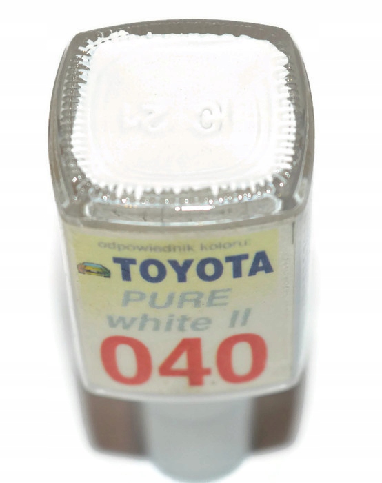 TOYOTA 040 PURE WHITE LAKIER ZAPRAWKA DO RYS ARA 10 ML