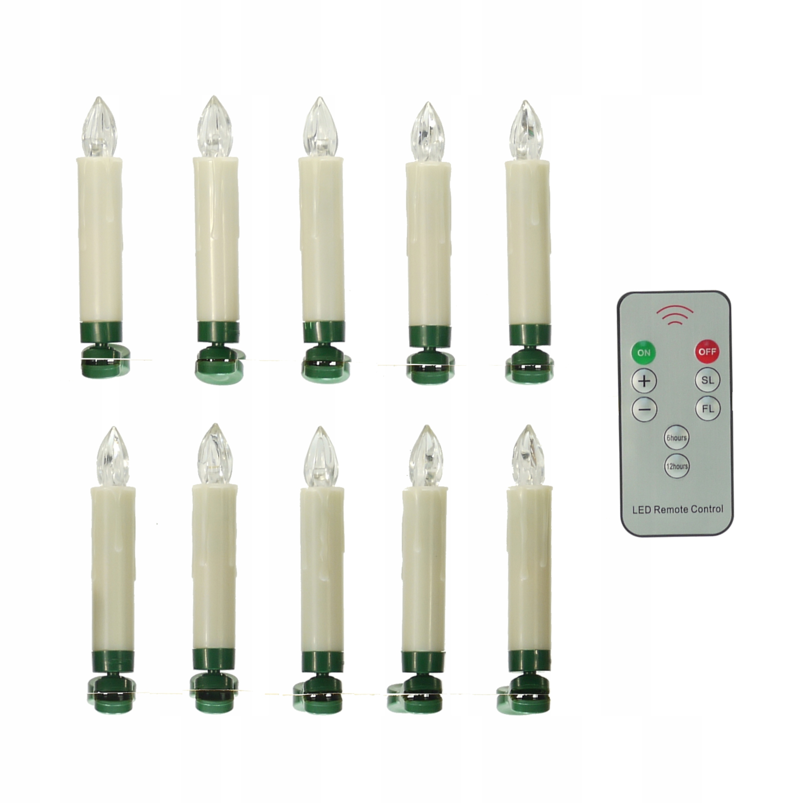 

Lampki Choinkowe Led 10SZT Na Klipsach Z Pilotem