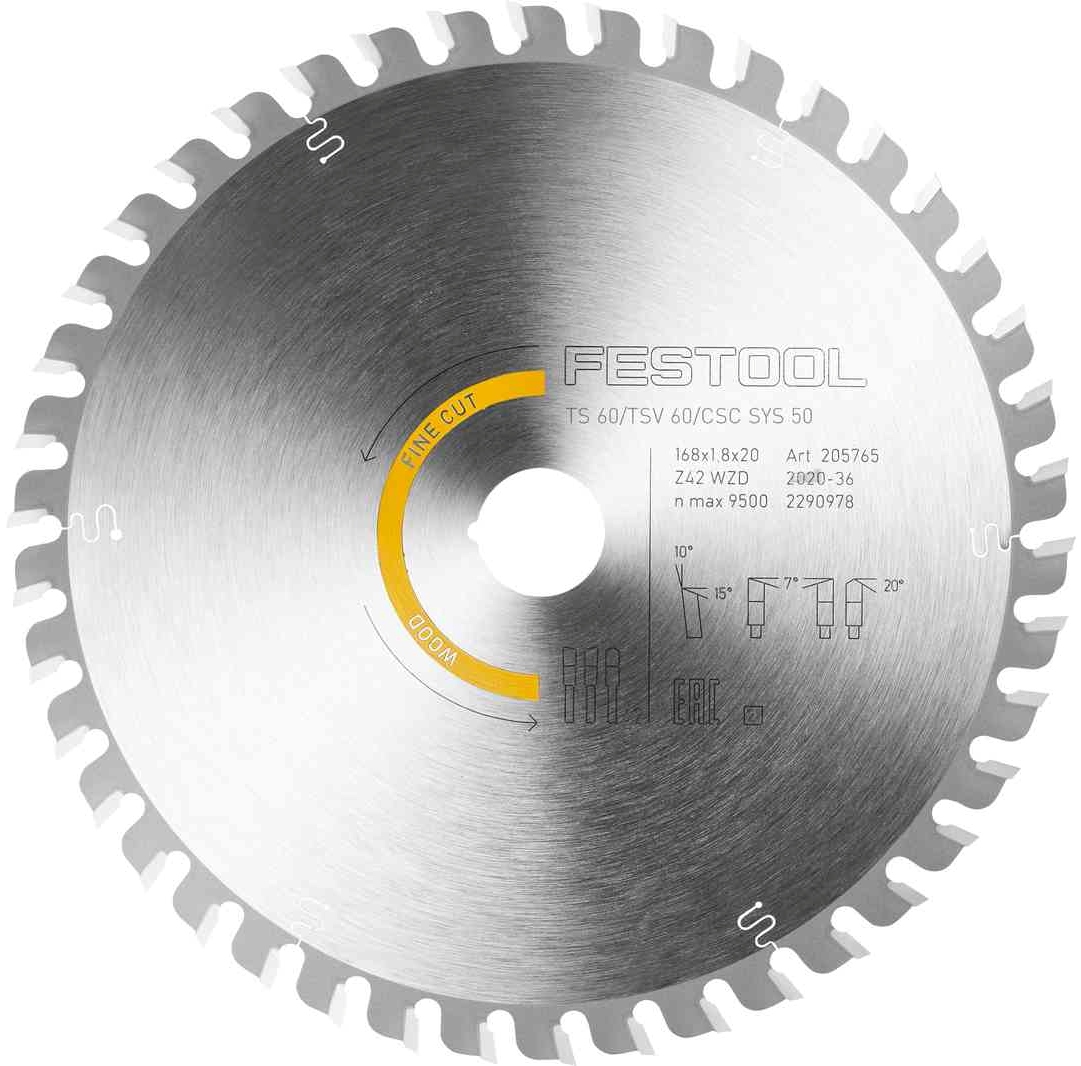 Festool 205765 Tarcza Pilarska Hw 168x1,8x20 WD42