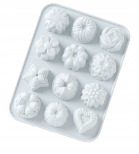 

Forma Foremka Silikonowa Do Babeczek MIX Wzorów