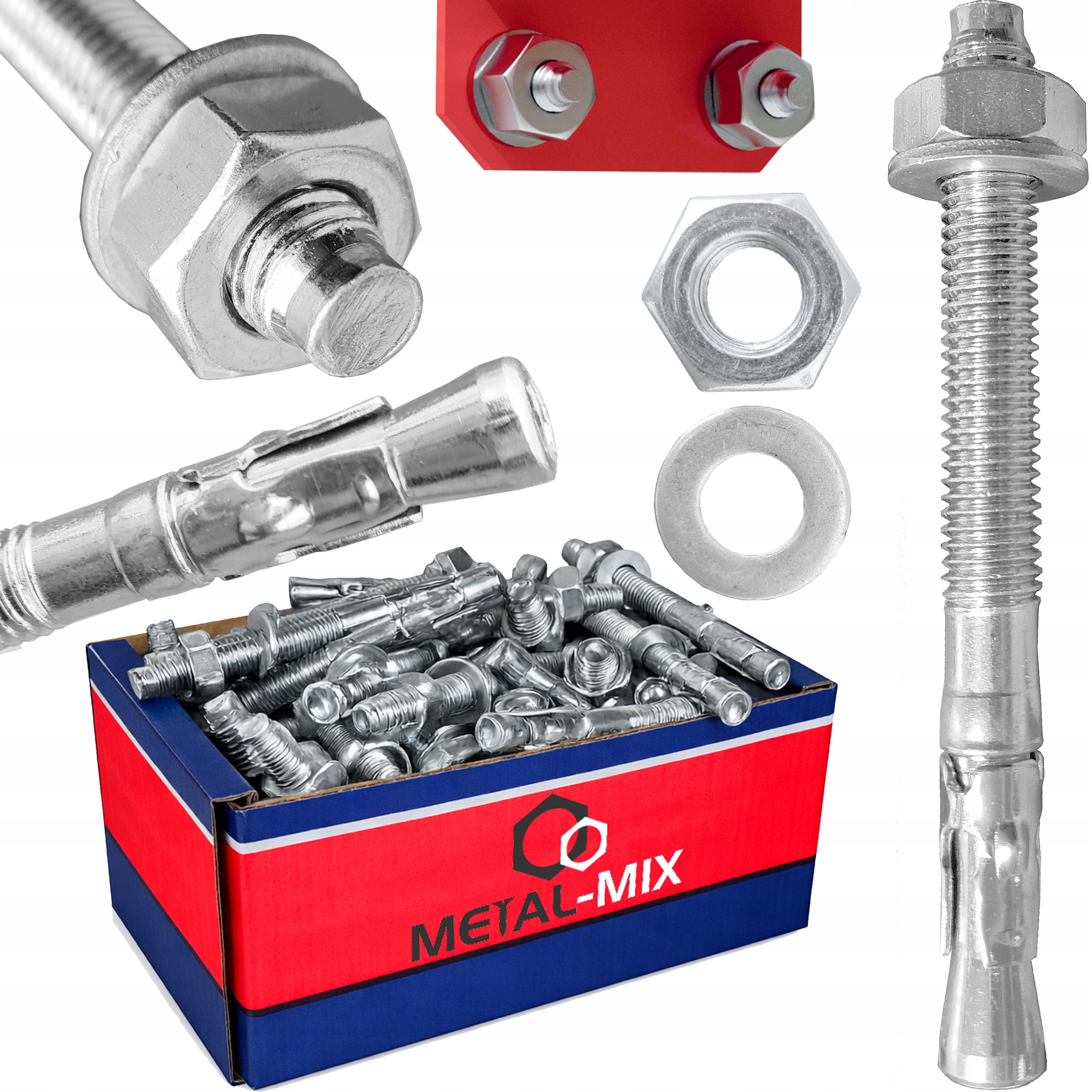 Ocelová Expresová Kotva Na Betonu Rozpěrný Šroub M10 10x120 100kusů