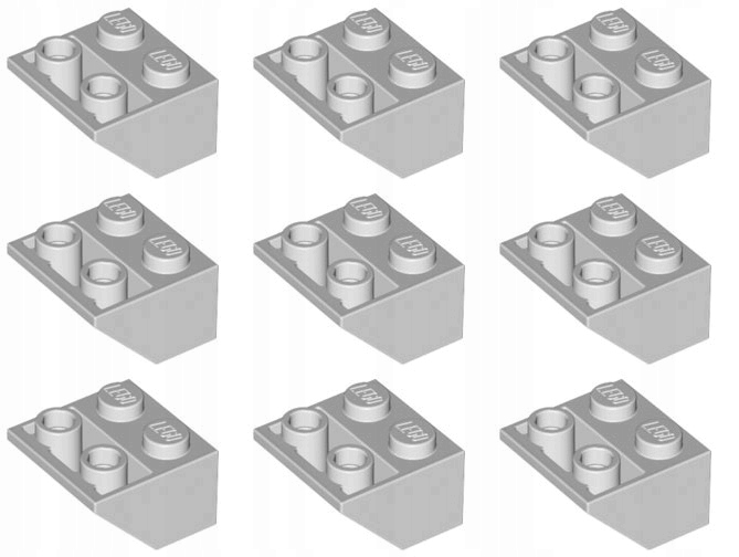 

Lego 3660 Skos Odwrócony 2x2 szary ja (10g) 9 szt.